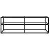 vidaXL TV Cabinet Black with Tempered Glass 120x40x40 cm