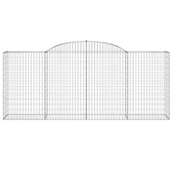 vidaXL Arched Gabion Baskets 30 pcs 300x50x120/140 cm Galvanised Iron