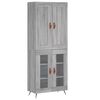 vidaXL Highboard Grey Sonoma 69.5x34x180 cm Engineered Wood