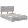 vidaXL Storage Bed Grey Sonoma 150 x 200 cm Engineered Wood
