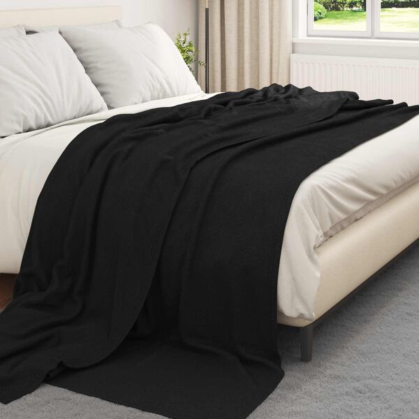 vidaXL Throw Blankets 24 pcs Black 240 x 220 cm Fleece