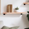 vidaXL Wall Shelf 60x20x4 cm Untreated Solid Wood Oak