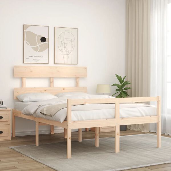 vidaXL Senior Bed without Mattress 140x200 cm Solid Wood