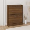 vidaXL Shoe Cabinet Brown Oak 59x17x81 cm Engineered Wood