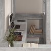 vidaXL Loft Bed Frame with Desk with Storage Concrete Grey 75 x 190 cm