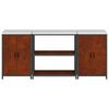 vidaXL Kitchen Storage Set with Shelf 3 pcs Rusty Weathering Steel