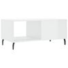 vidaXL Coffee Table High Gloss White 90x50x40 cm Engineered Wood