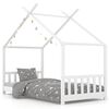 vidaXL Kids Bed Frame White Solid Pine Wood 80x160 cm