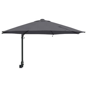 vidaXL Garden Parasol Manual Anthracite and Black 248 x 248 x 148 cm