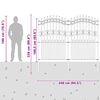 vidaXL Garden Fence Grey 240 x 228 cm Powder-coated steel