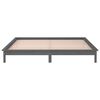 vidaXL LED Bed Frame without Mattress Grey 200x200 cm Solid Wood