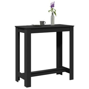 vidaXL Bar Table Black 102x50x103,5 cm Engineered Wood