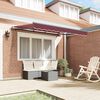 vidaXL Retractable Awning Burgundy 350 x 200 cm
