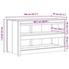 vidaXL Kitchen Cabinet White 106 x 55 x 64 cm Solid Pine Wood
