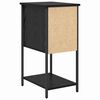 vidaXL Bedside Cabinet Black oak 32 x 42 x 70 cm Engineered wood