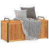 vidaXL Outdoor Cushion Box 110x45x42/53 cm Solid Wood Acacia and Steel