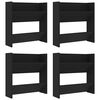 vidaXL Wall Shoe Cabinets 4 pcs Black 60x18x60 cm Engineered Wood