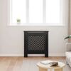 vidaXL MDF Radiator Cover Black 78 cm