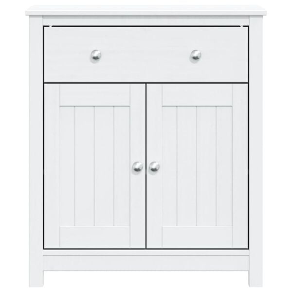 vidaXL Bathroom Cabinet BERG White 69.5x34x80 cm Solid Wood Pine