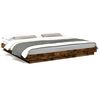 vidaXL Bed Frame without Mattress Smoked Oak 180x200 cm Super King