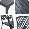 vidaXL Garden Dining Set 9 pcs Anthracite Steel