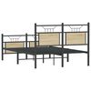 vidaXL Bed Frame without Mattress Sonoma Oak 137x190 cm Engineered Wood