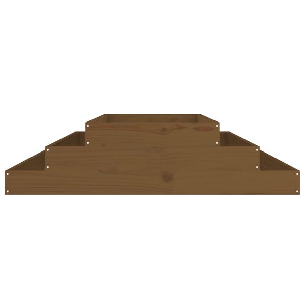 vidaXL Planter Honey Brown 110x110x27 cm Solid Wood Pine