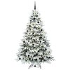 vidaXL Artificial Christmas Tree with 300 LEDs White 210 cm PE and PVC