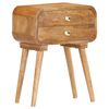 vidaXL Bedside Cabinet | Mango Wood Brown | Solid Mango Wood | 43x30x58 cm