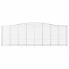 vidaXL Arched Gabion Baskets 15 pcs 400x50x120/140 cm Galvanised Iron