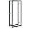 vidaXL Firewood Rack Black 44x20x100 cm Steel