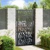 vidaXL Garden Gate Black 100x175 cm Steel Trace Design