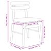vidaXL Dining Chair 2 pcs White and Brown Solid Rubber Wood