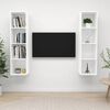 vidaXL Wall-mounted TV Cabinets 2 pcs White Engineered Wood
