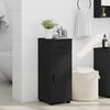 vidaXL Bathroom Cabinet Black 30 x 35 x 80 cm Engineered wood & Metal