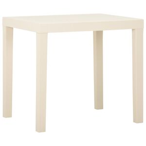 vidaXL Garden Table White 79x65x72 cm Plastic