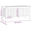 vidaXL Garden Storage Box White 108x42.5x54 cm Solid Wood Pine