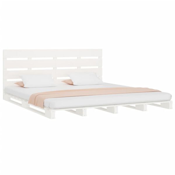 vidaXL Bed Frame without Mattress White 140x200 cm Solid Wood Pine