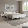 vidaXL Bed Frame without Mattress Solid Pinewood White 200x200 cm