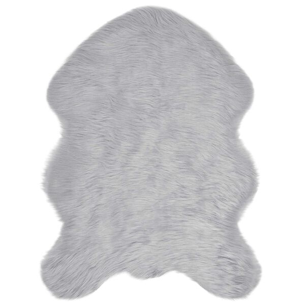 vidaXL Faux Sheepskin Rug Tafalla Grey 80 x 120 cm Polyester