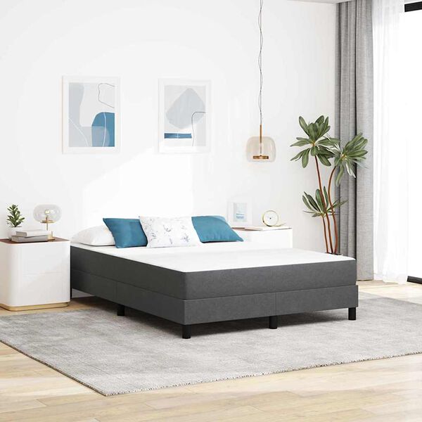vidaXL Bed Mattress with Mattress Grey 140 x 200 cm Fabric