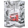 vidaXL Folding Room Divider 160x170 cm London Bus Black and White