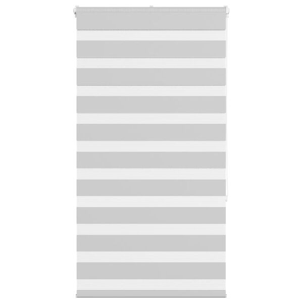vidaXL Zebra Blind Light Grey 80x150 cm Fabric Width 75.9 cm Polyester