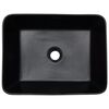 vidaXL Countertop Basin Black and Brown Rectangular 46x35.5x13 cm Ceramic