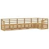 vidaXL Outdoor Sofa Set 6 pcs White Solid Acacia Wood