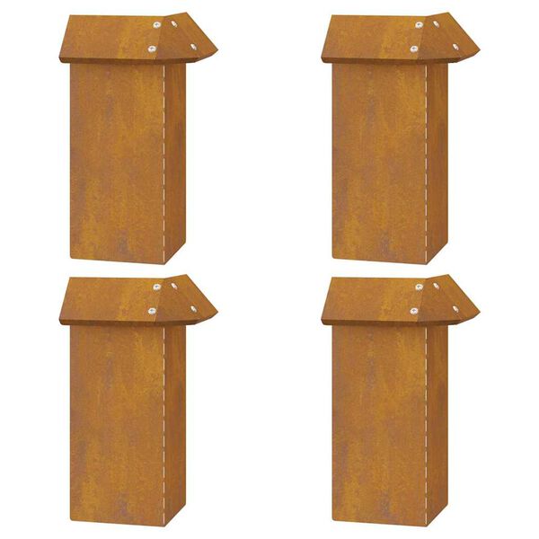 vidaXL Snail Fences 8 pcs Rusty Weathering Steel