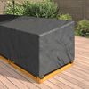 vidaXL Furniture Cover Black 355 x 275 x 80 cm 600D Oxford Fbric