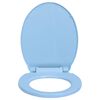 vidaXL Soft-Close Toilet Seat Quick Release Blue Oval