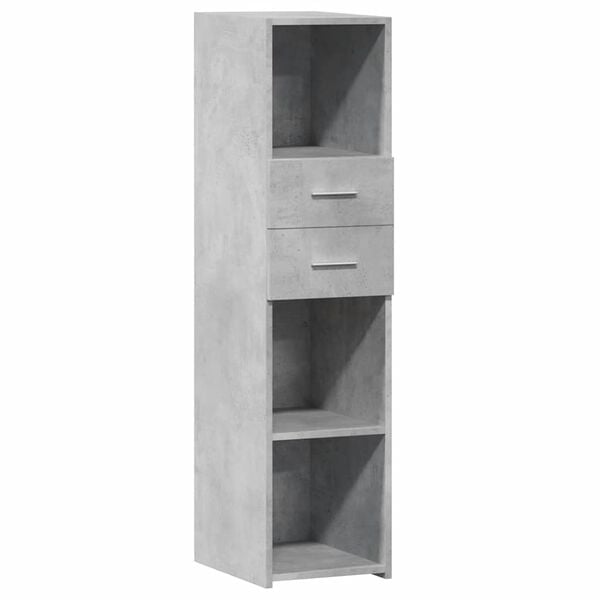 vidaXL Highboard Concrete Grey 30x42.5x124 cm Engineered Wood
