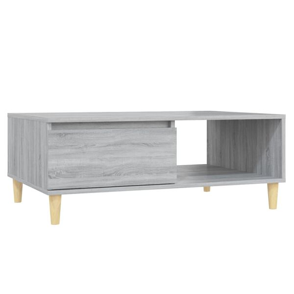 vidaXL Coffee Table Grey Sonoma 90x60x35 cm Engineered Wood